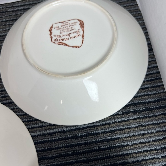 Vintage Underglazed Grand Bahama Japan 4907 Soup bowls 5 Hand Painted Stone Ware - Picture 9 of 13